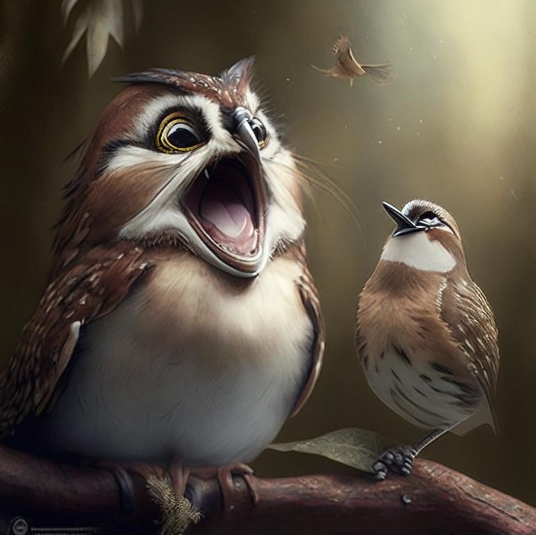Create meme: the trick , Sparrow , owl 
