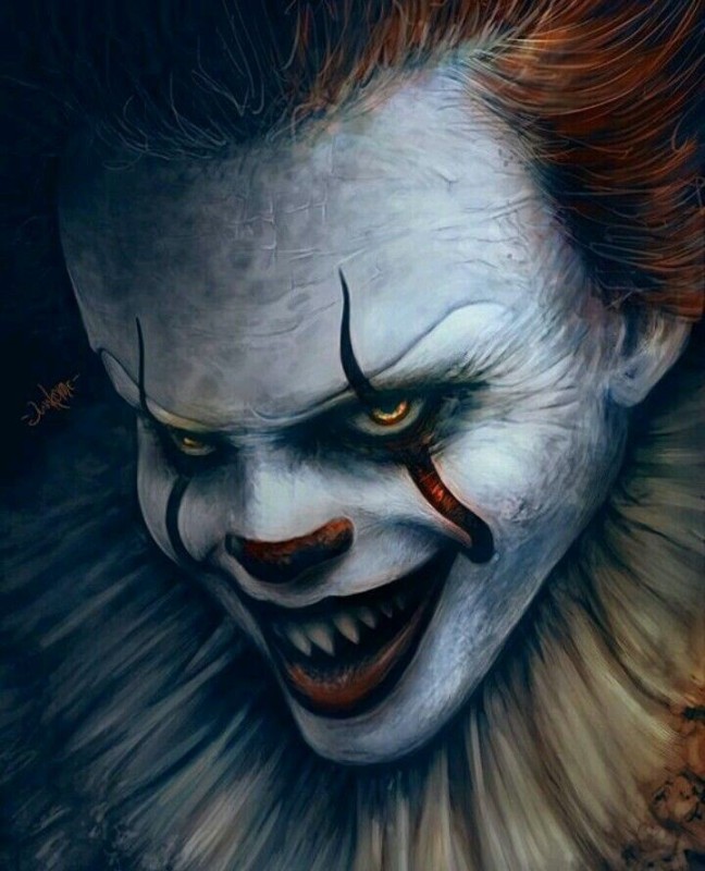 Create meme: scary clown, it's a clown, evil clown art