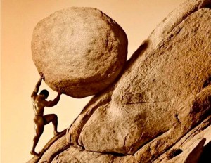 Create meme: the strength of the human will, Sisyphus, Sisyphus