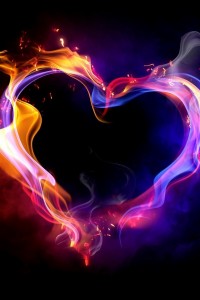 Create meme: Burning Heart, fire heart, heart