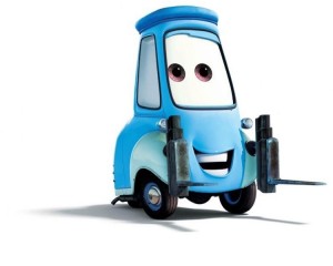 Create meme: cars Luigi and Guido, Guido from the movie cars, cars mater PNG