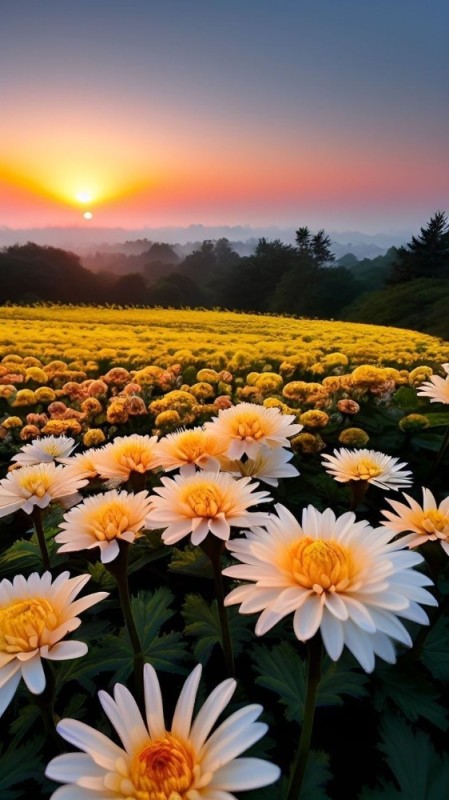 Create meme: good summer morning, chrysanthemum flowers, good morning 
