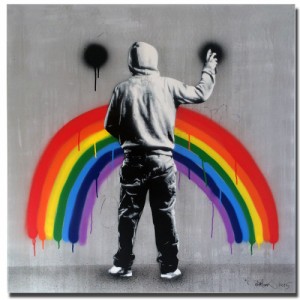 Create meme: graffiti, rainbow, rainbow