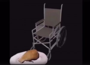 Создать мем: Предмет интерьера, wheelchair cat meme, cat on wheelchair meme