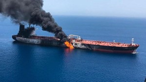 Create meme: the oil spill from the tanker, oil tanker fire, oil tanker