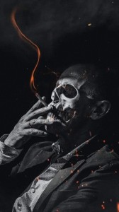 Create meme: skull with cigar