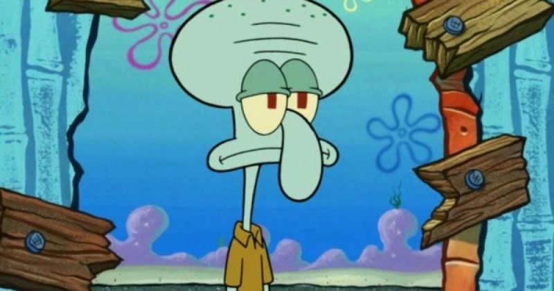 Create meme: spongebob squidward, squidward from spongebob, squidward smiles