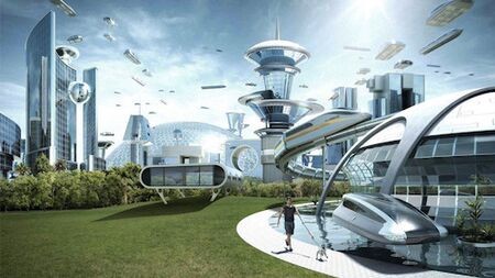 Create meme: background the city of the future, future projects, futuristic architecture