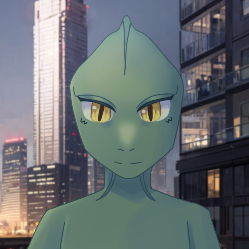 Create meme: anime, people , alien invasion