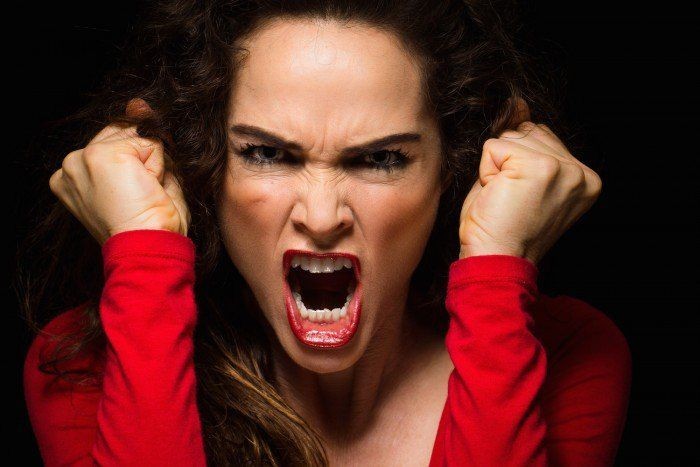 Create meme: The woman is evil, woman in anger, anger is an emotion