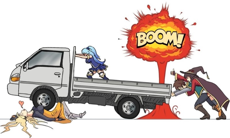 Создать мем: грузовик кун, комиксы, смешные аниме