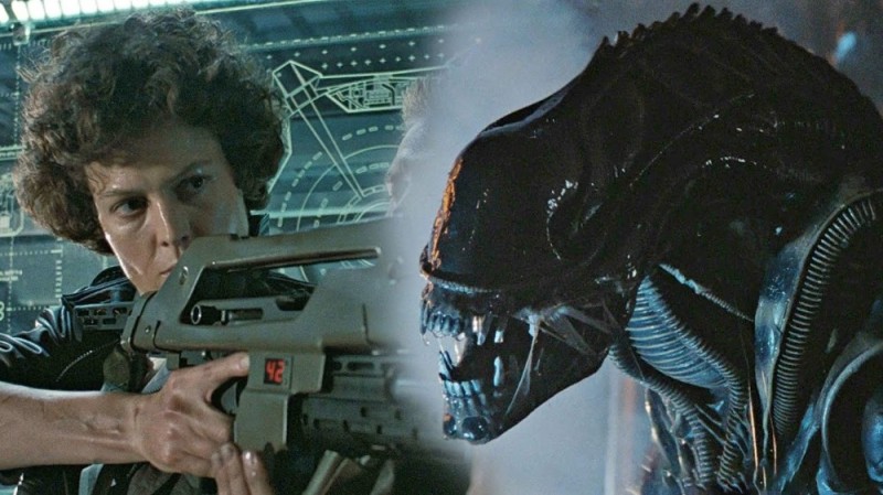 Create meme: alien Sigourney Weaver, strangers james cameron 1986, militants 