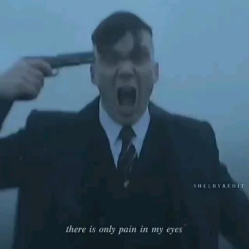 Create meme: peaky blinder, Thomas Shelby with a gun to his head, a frame from the movie