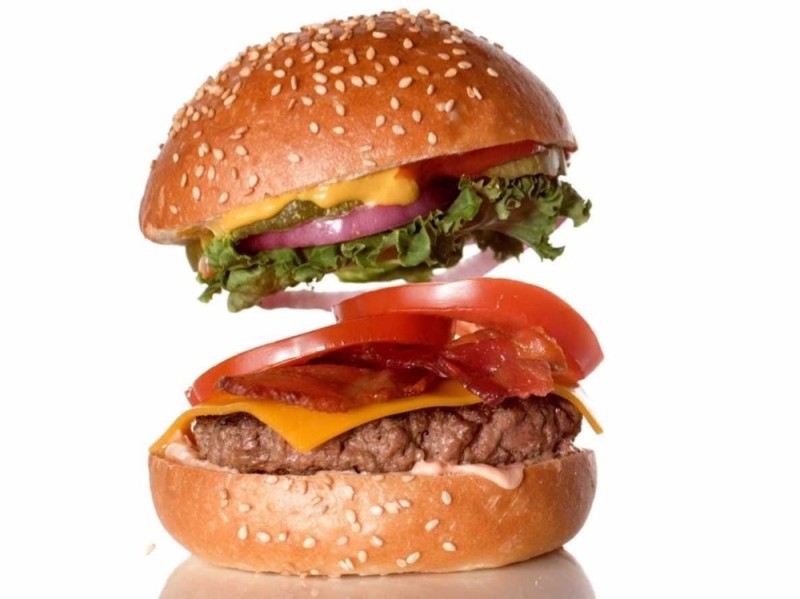 Create meme: hamburger on a white background, hamburger on a transparent background, burgers on a white background