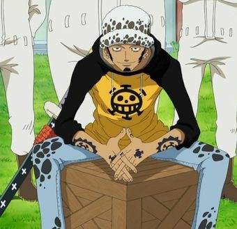 Create meme: law one piece, trafalgar law, trafalgar lo van pease