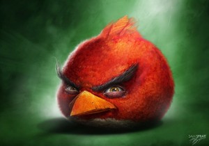 Создать мем: энгри бердз в реальной жизни, красный кардинал энгри бердз, angry birds 2
