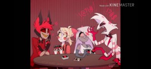 Create meme: hazbin hotel Alastor and Charlie, angel dust hazbin hotel arts, hazbin hotel alastor