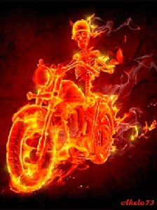 Create meme: fiery skeleton, Ghost rider