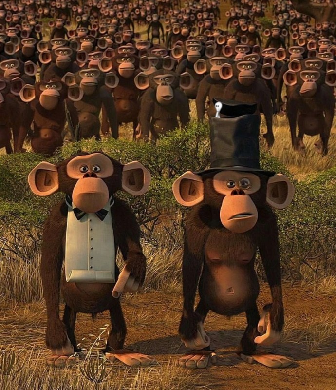 Создать мем: мадагаскар обезьяна мейсон и фил, мадагаскар мультик мартышки, мадагаскар 2 мультфильм