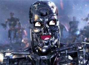 Создать мем: робот андроид, skynet, искусственный интеллект