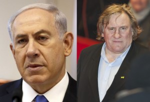 Create meme: Gerard Depardieu, Benjamin Netanyahu, the Prime Minister of Israel