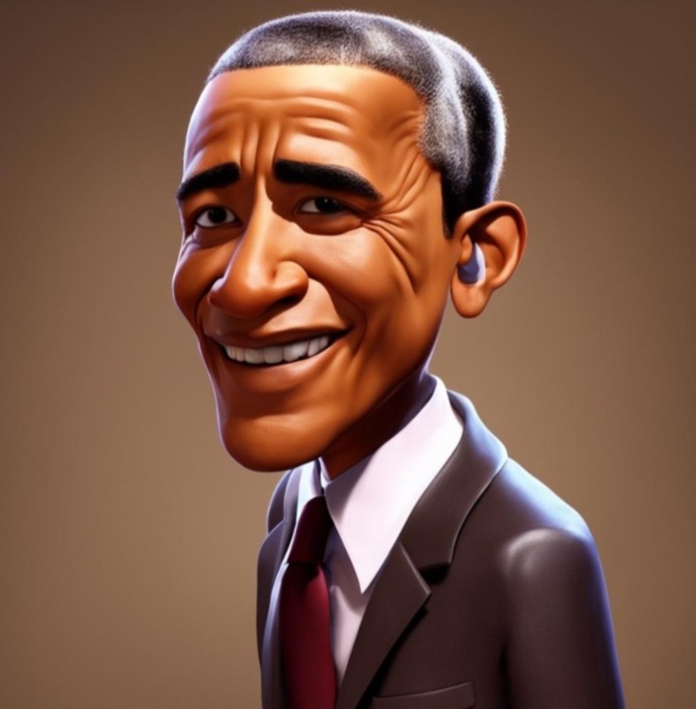 Create meme: Barack Obama , cartoon obama in pencil, barack obama cartoon