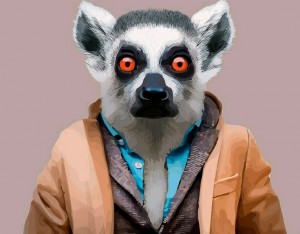 Create meme: lemur, uzbagoysya lemur, usagein