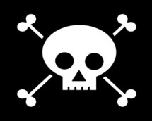 Create meme: crossbones, clipart, icon