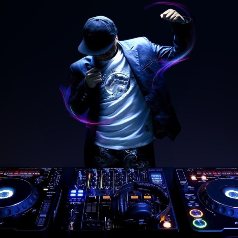 Create meme: DJ at the console, DJ and, cool music