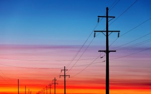 Create meme: power poles at sunset
