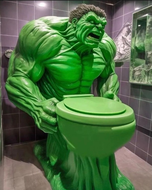 Create meme: superhero hulk, hulk on the toilet, green superhero