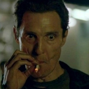 Create meme: McConaughey smokes meme, McConaughey with cigarette meme, Matthew McConaughey with a cigarette