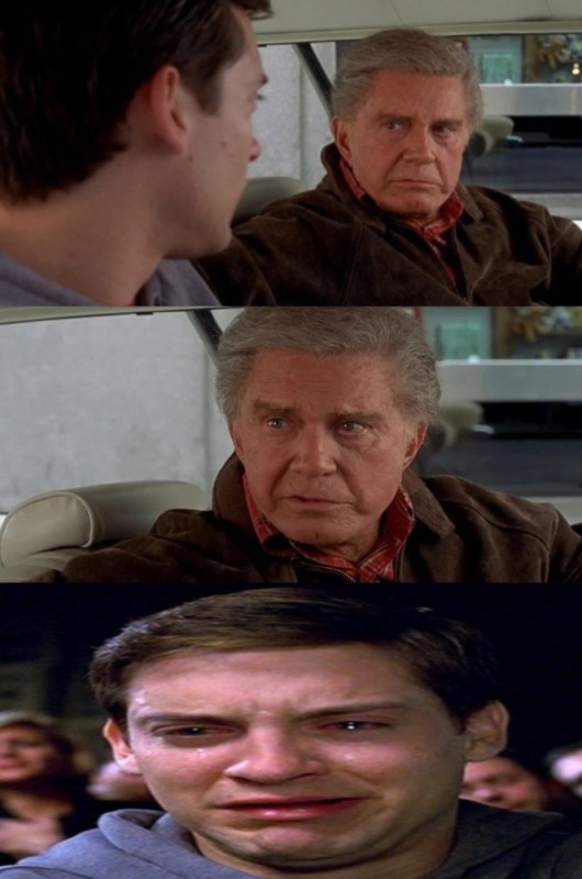 Create meme: cliff Robertson's uncle Ben, mikaboshi, paman ben