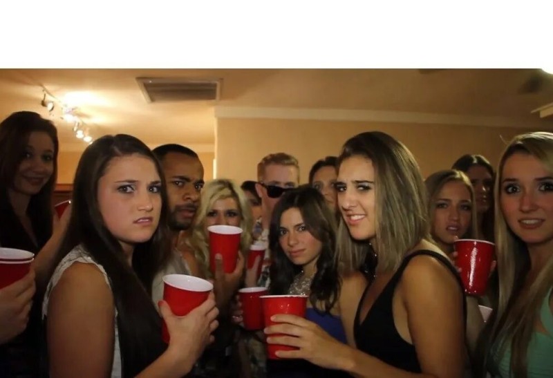 Create meme: girls turn around at a party, party meme, party 