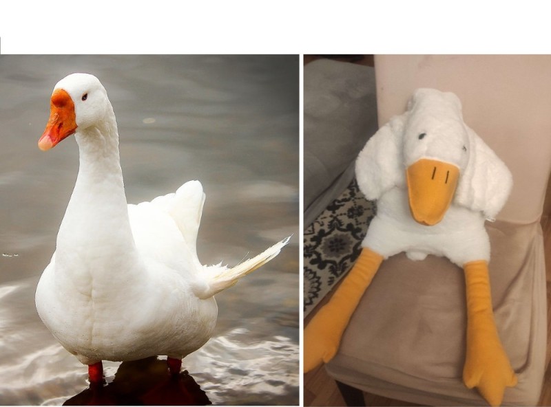 Create meme: goose is a big toy, soft toy goose, goose 160 cm soft toy