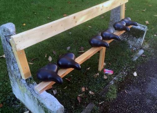 Create meme: unusual benches, the old bench, the bench is simple