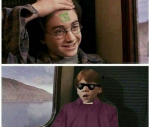 Create meme: Harry Potter meme, Harry Potter lightning on his forehead, Harry Potter