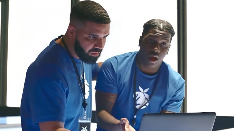 Create meme: Drake explains lil gif, A meme with drake and a laptop, Drake meme