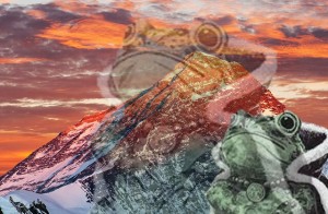 Create meme: in the mountains, landscape, mount Everest