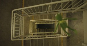 Create meme: Kermit falls from the roof, kermit stairs fall, falling Kermit stairs
