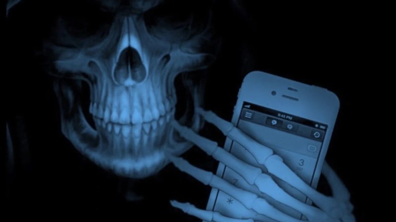 Create meme: horror hd program, death with a phone, horror call 