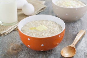 Create meme: oatmeal with butter pictures, millet porridge with milk, oatmeal