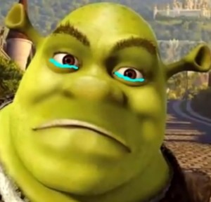 Create meme: Shrek, Shrek crying, Shrek