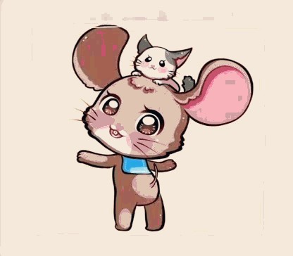 Create meme: cute cartoon mice, cute cartoon animals, cute drawings