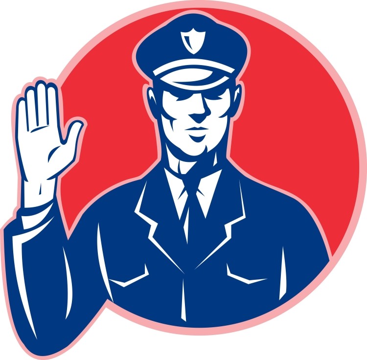 Создать мем: полицейский логотип, охрана значок, охранник стикер