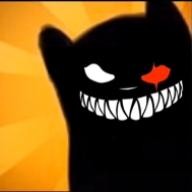 Create meme: evil smile on black background, the evil smile on black background, evil smile