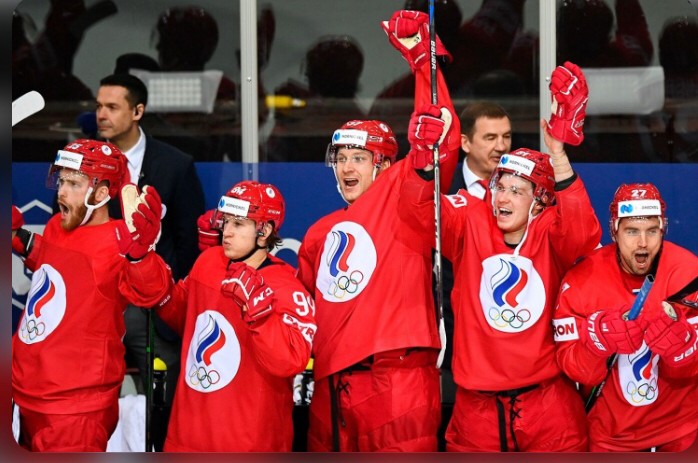 Create meme: russian national ice hockey team 2021, the national team of Russia on hockey , ice hockey world championship