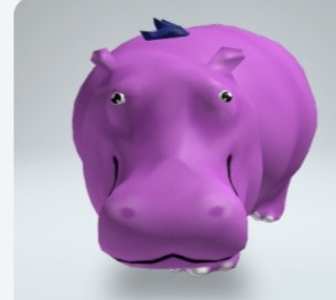 Create meme: purple hippo, behemoth 3d, behemoth 3d model