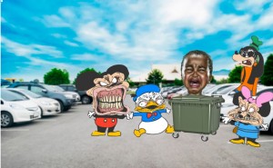 Create meme: funny cartoons Pro driver download, cartoon gas station, man truck cartoon