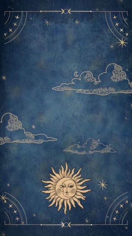 Create meme: sun moon, tarot background, The sun and moon pattern